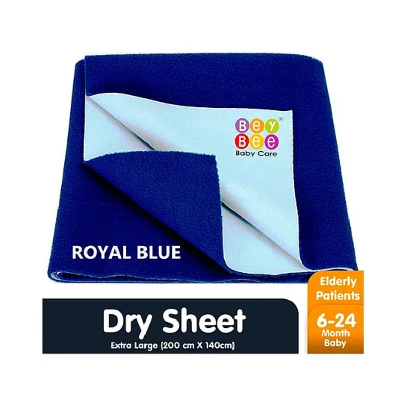 Bey Bee Waterproof Bed Protector Dry Sheet Extra Large – Royal Blue