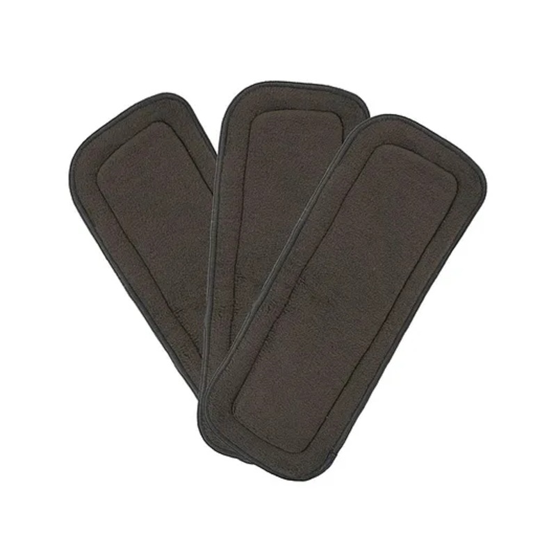 DOMENICO Wet Free Cloth Nappies Inserts Pack of 3 – Black