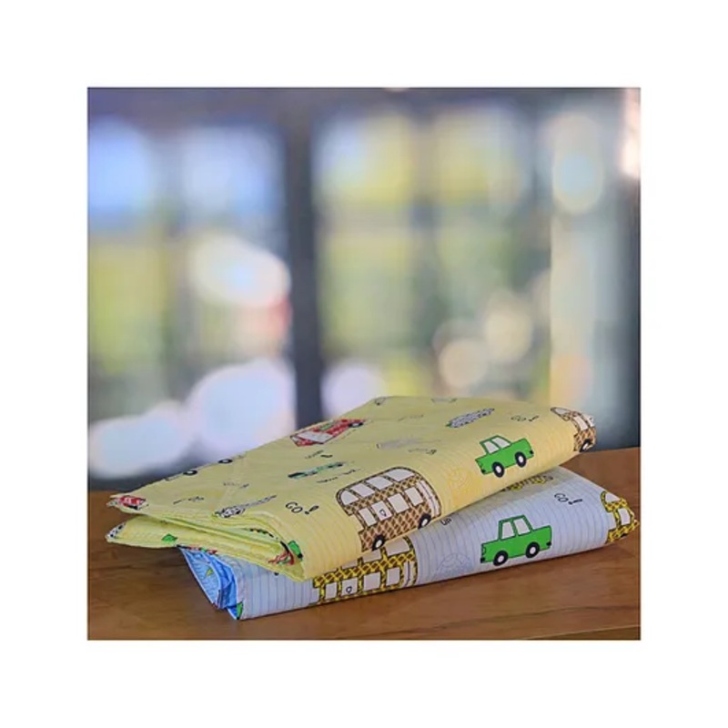 Lollipop Lane Foam-Cushioned Waterproof Sheet Quick-Dry Diaper Changing Mat for Baby – LARGE (Blue and Yellow) (Pack of 2)