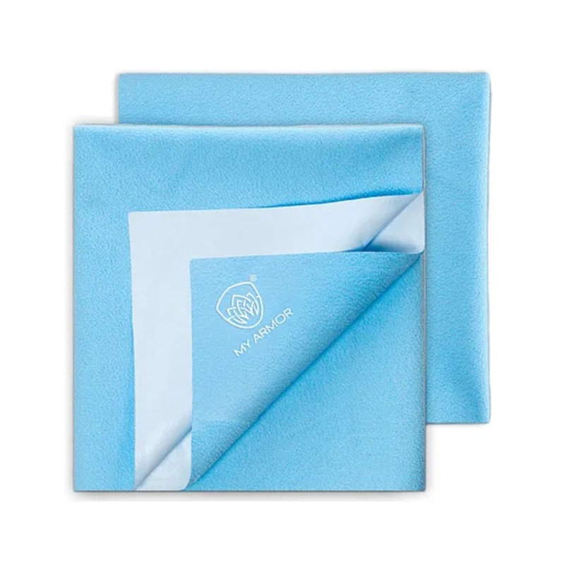 MY ARMOR Waterproof Dry Bed Protector Sheet Small Pack of 2 – Sky Blue