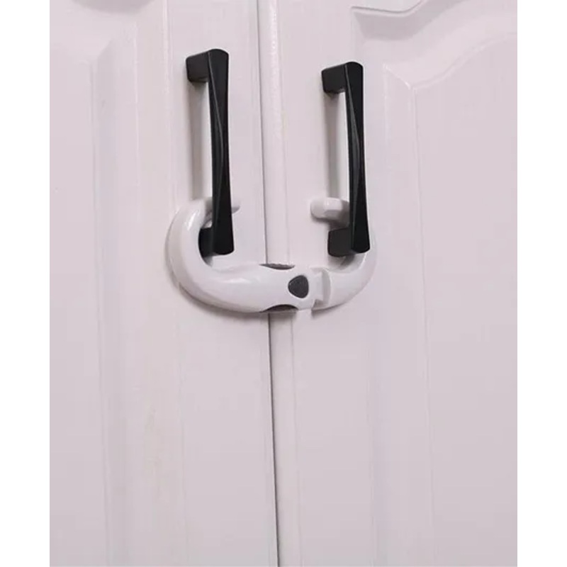 Safe-O-Kid C- Shaped Cabinet Lock, Multi-Purpose Protective Child Safety Lock Cupboard, Drawer Lock- Pack of 12