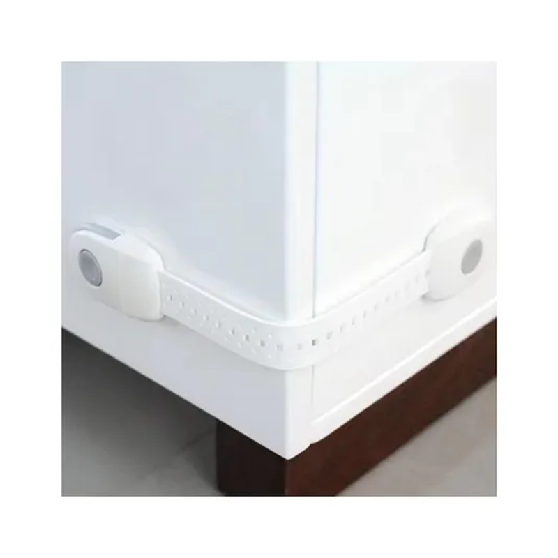 Safe-O-Kid Childproofing Safety Straps  For Cabinets, Drawers, Appliances, Versatile, Durable & Easy to Install, Grey, Pack of 8