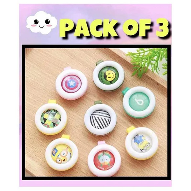 The Little Lookers Reusable Mosquito Repellent Badge Pack of 3 – Colors May Vary
