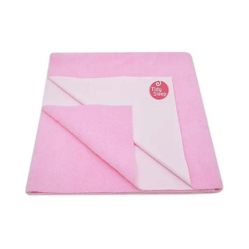 TIDY SLEEP Ultra Absorbent Baby Dry Sheets & Bed Protector Large – Baby Pink