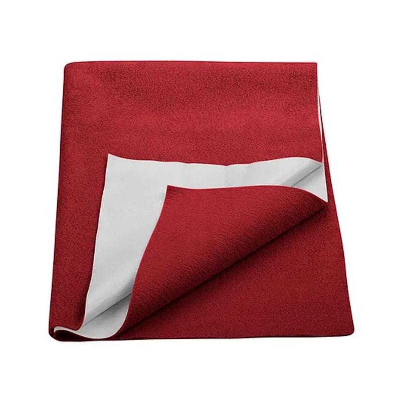 Trance Home Linen Fleece Quick Dry Waterproof Breathable Bed Protector Dry Sheet for Kids- King, Maroon
