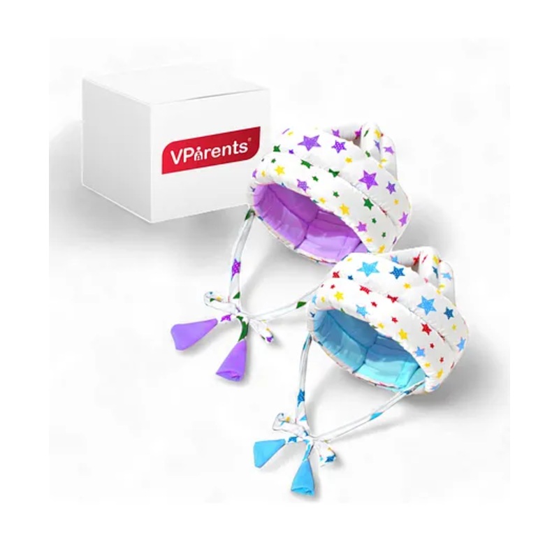 Vparents Joy Baby Head Protector for Safety with Proper Air Ventilation & Corner Guard Protection Pack of 2 – Blue and Purple