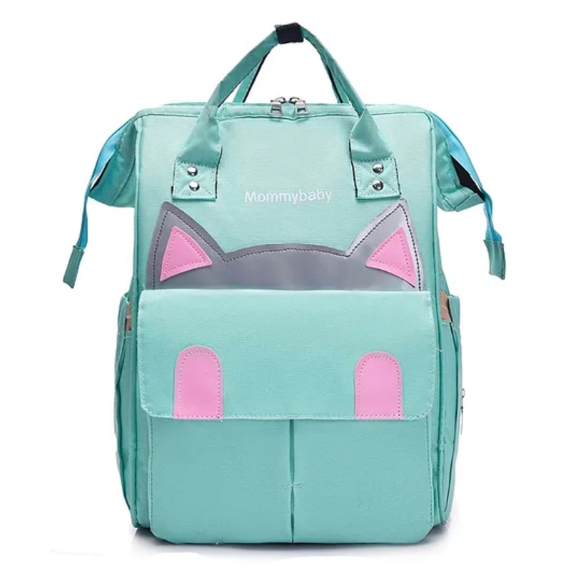 Bembika Multipurpose Backpack Style Diaper Bag Kitten Fruit – Green
