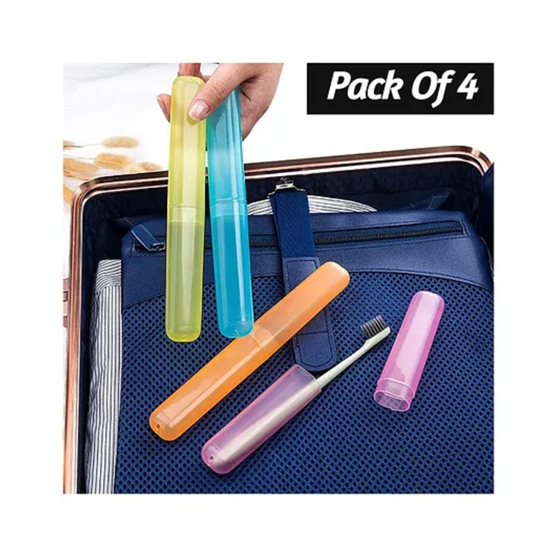 BOXOT IMPEX Travel Toothbrush Case(Colour May Vary) Pack Of 4