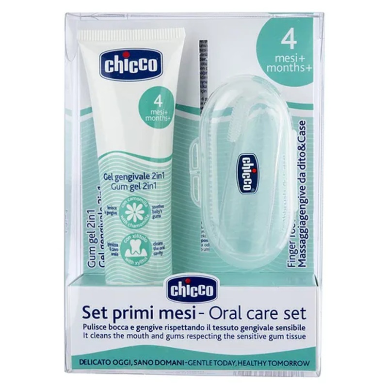 Chicco Gum Gel And Finger Toothbrush Set