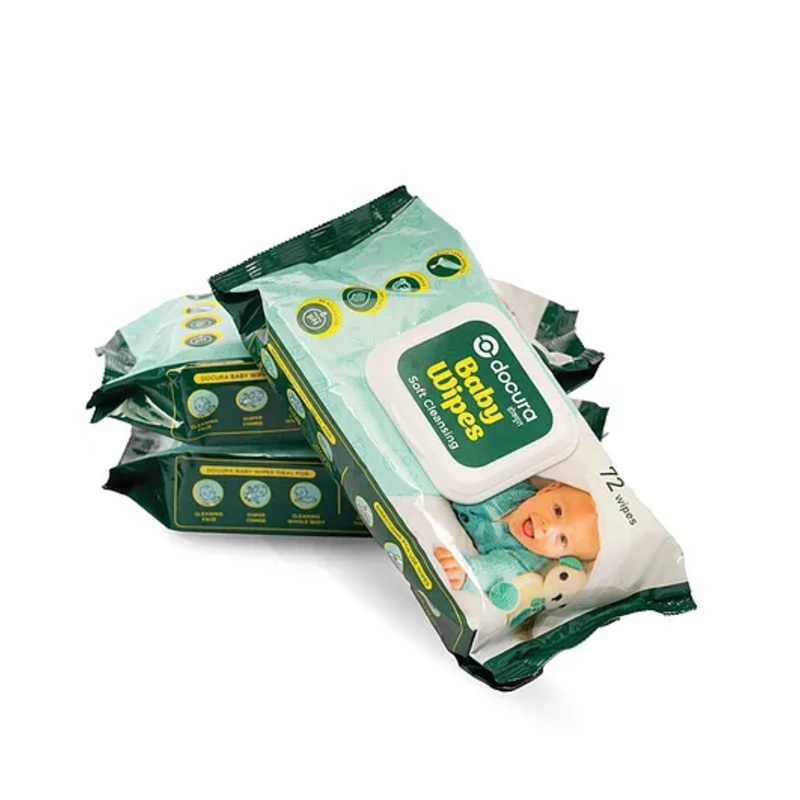 Docura Soft Baby Wipes for Soft Cleansing | Formulated by Paediatricians | 72 wipes (Pack of 3)