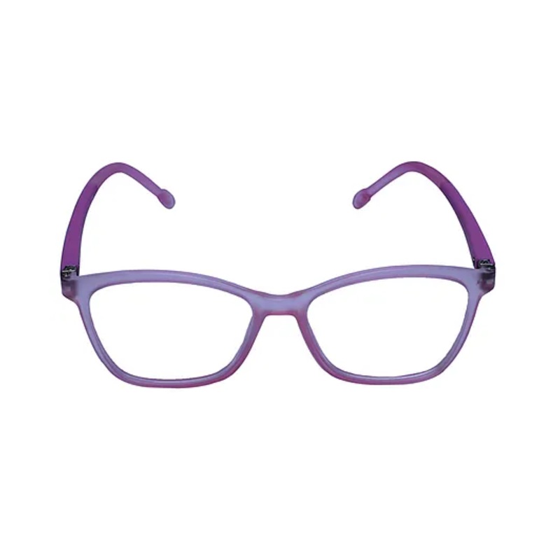 Spiky Blue Block Zero Power TR90 Anti Glare Glasses – Purple