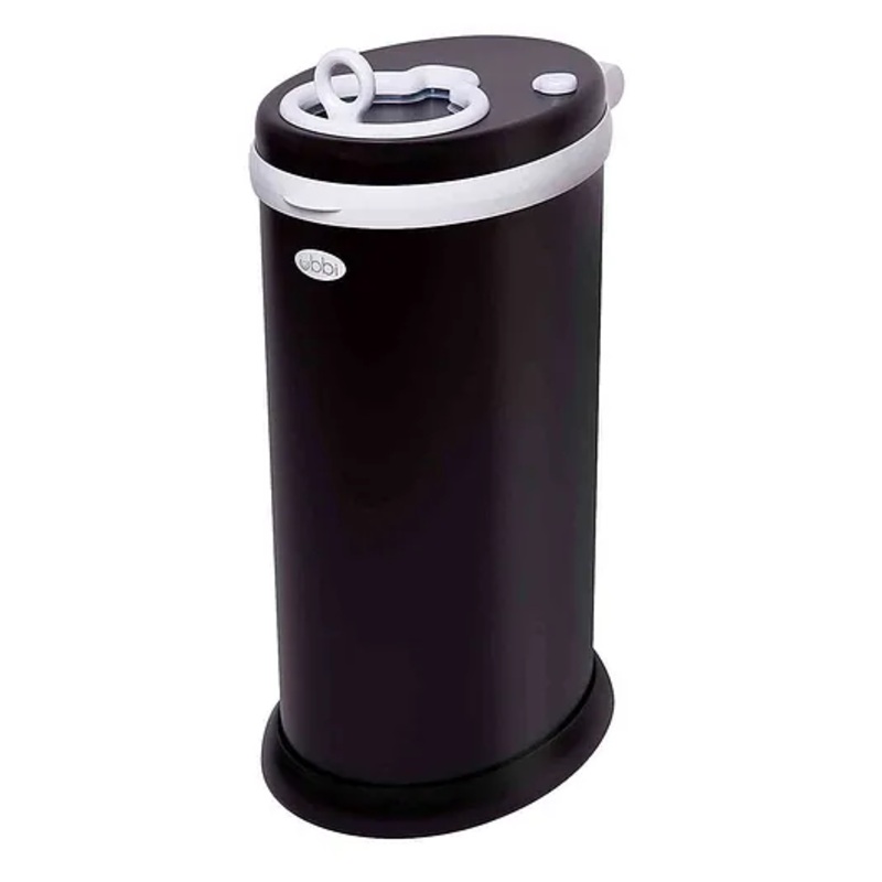Ubbi Steel Odor Locking Diaper Pail – Matte Black