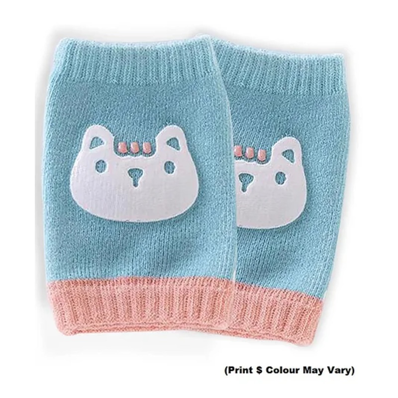 Baby Miniature Baby Kneepad Breathable Animal Face Baby Knee Pads for Crawling Baby Knee Protector-Pack of 1-Multi Color
