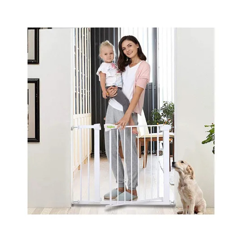 Baybee Auto Close Baby Safety Gate for Kids, Baby Fence Barrier Dog Gate with Double Lock System Suitable for Staircase and Doorways