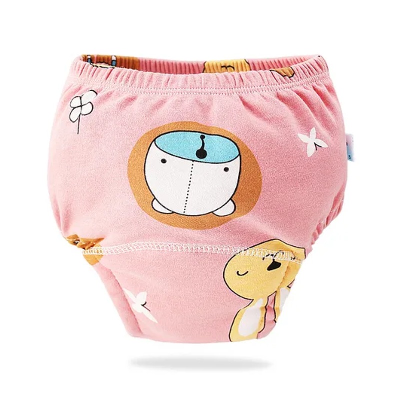 Bembika Babies Cotton Potty Training Pant Pink Bear  Printed Large Size – Multicolor
