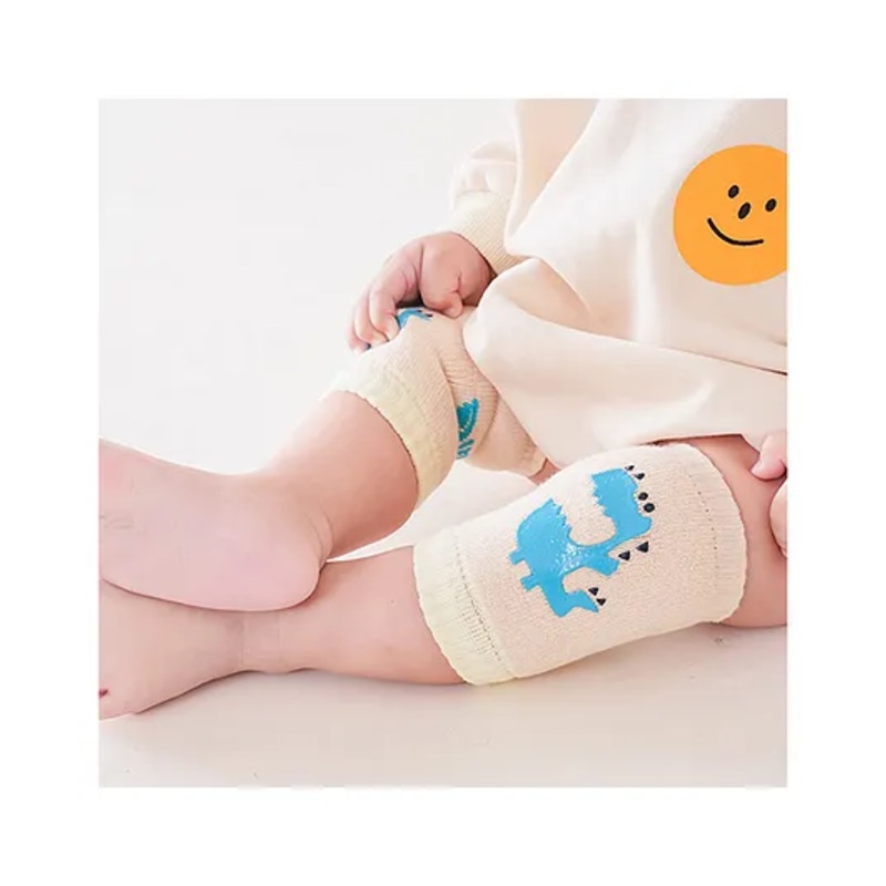 Bembika Baby Kneepad Breathable Animal Face Baby Knee Pads for Crawling Baby Knee Protector – Khaki