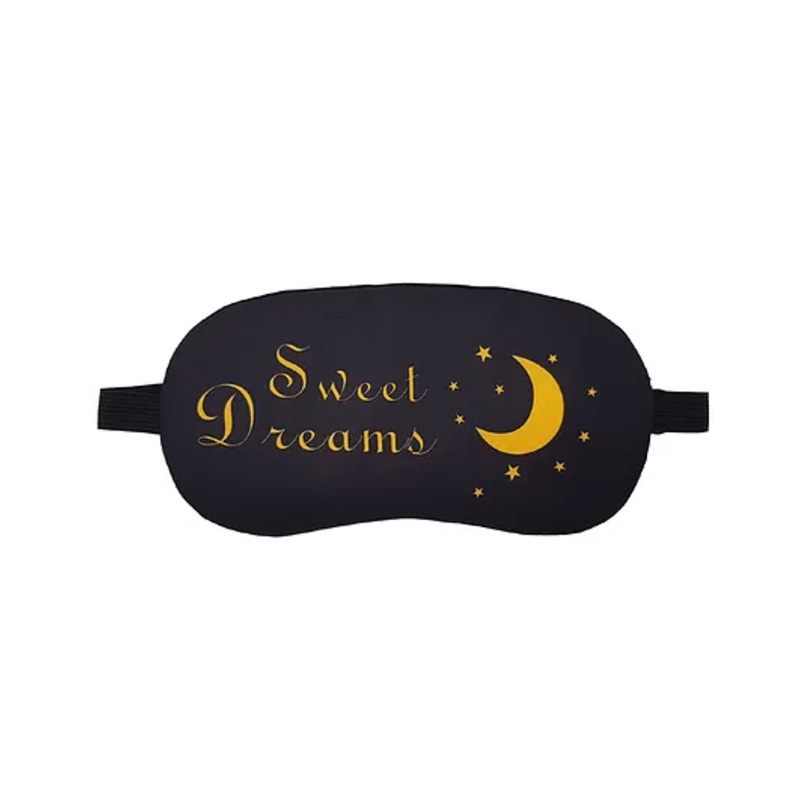Jenna Sweet Dream Black Printed Sleeping Eye Mask