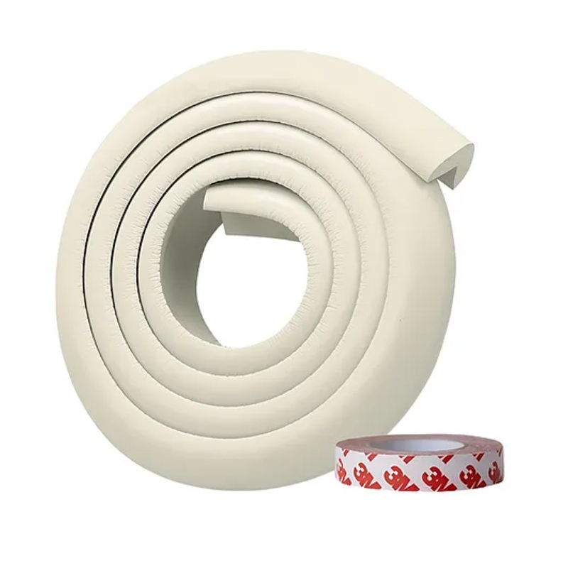 KidDough Baby Proofing Safety Strip, Furniture Edge and Corner Guards (2 Meters Extra Thick White)