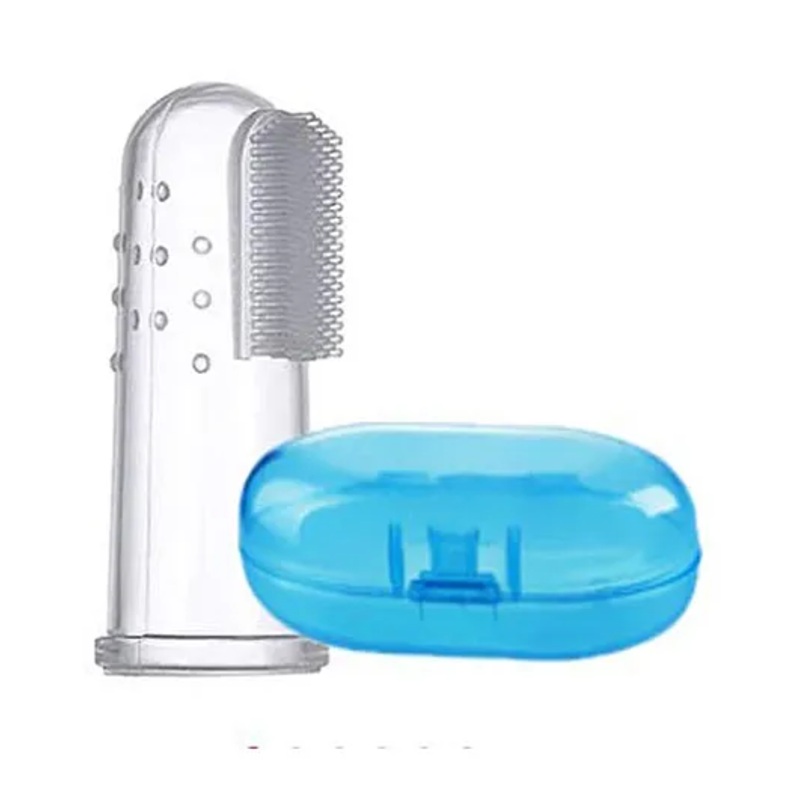 Kritiu Silicone Fingure Brush With Case Pack of 1 – Blue