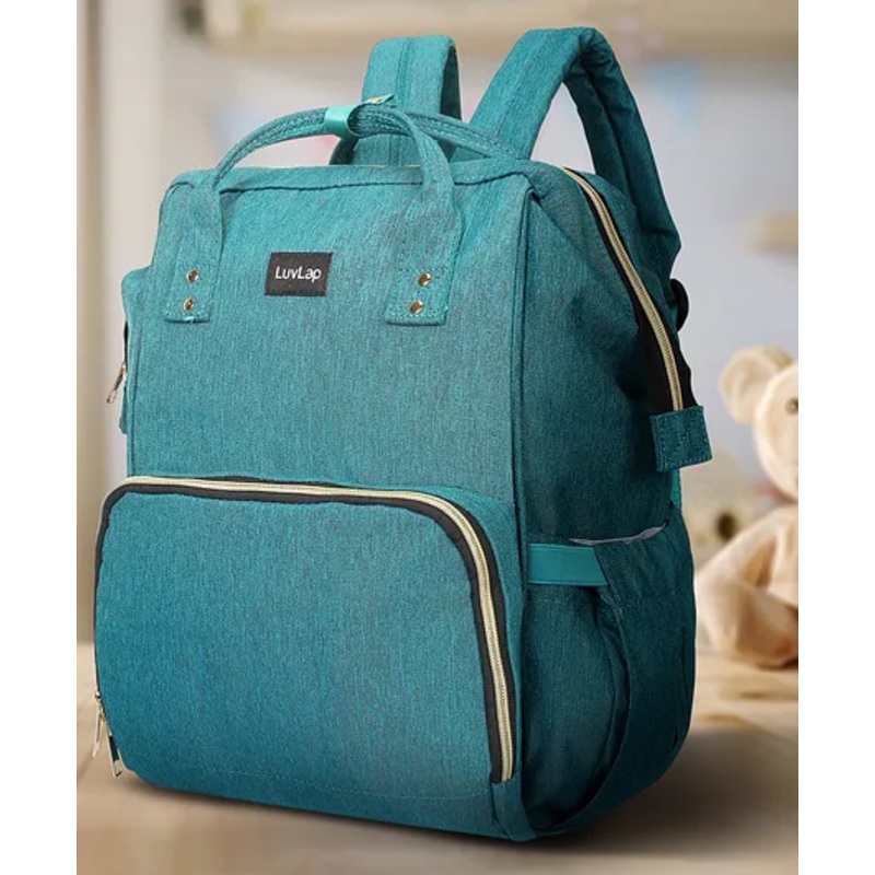 LuvLap Lily Travel Multifunctional Waterproof Diaper Bag-Backpack Cum Tote bag (Green)