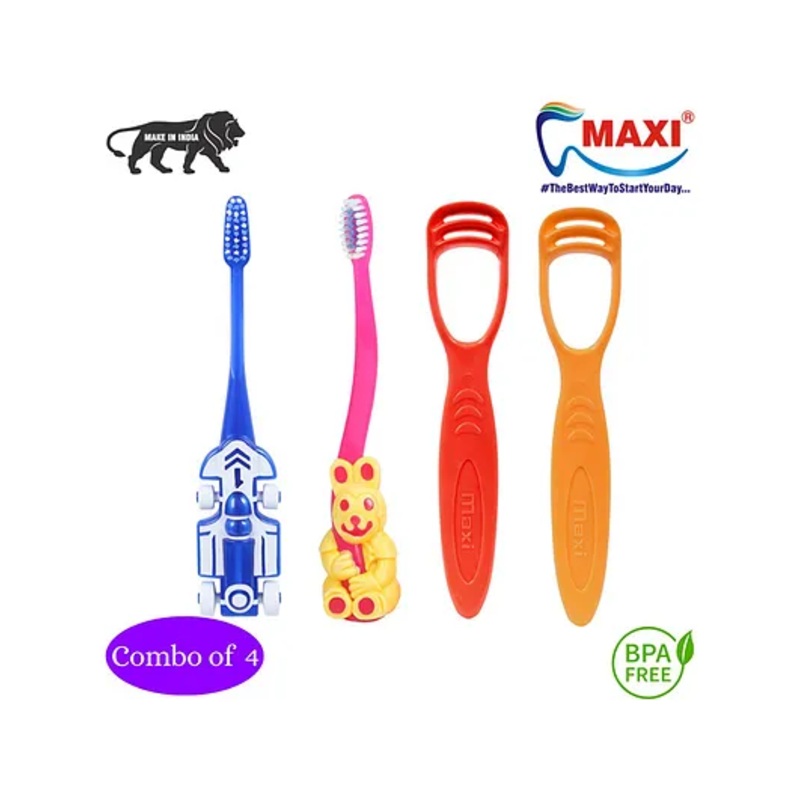 MAXI Mommy & Baby Oral Care Combo Pack of 4 – Multicolor