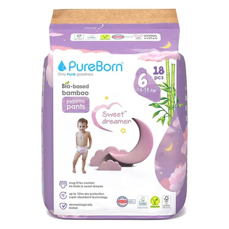 Pureborn Night Pants Single Pack Size Xl-6 (18′) (Cloud)