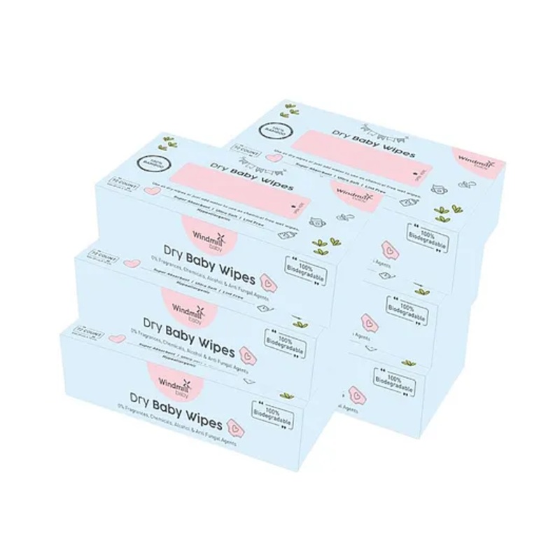 Windmill baby Natural Dry Baby Wipes, 432 count