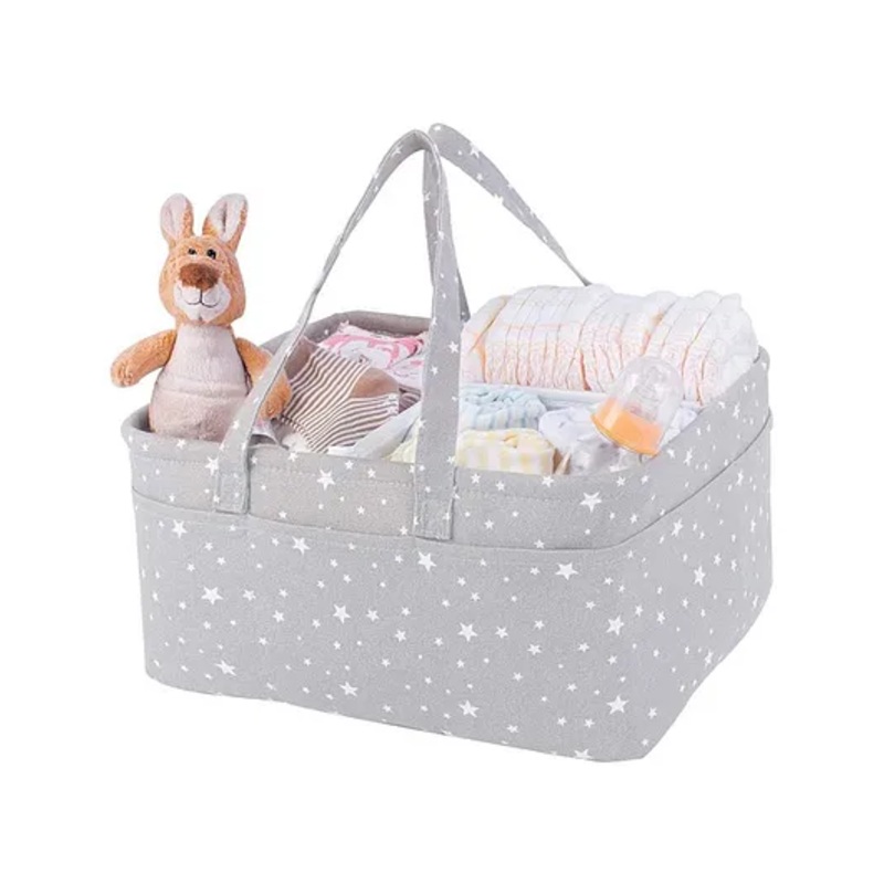 Winnies Baby Diaper Caddy Bag for Smart Mothers Baby Diaper Caddy Organizers-Grey