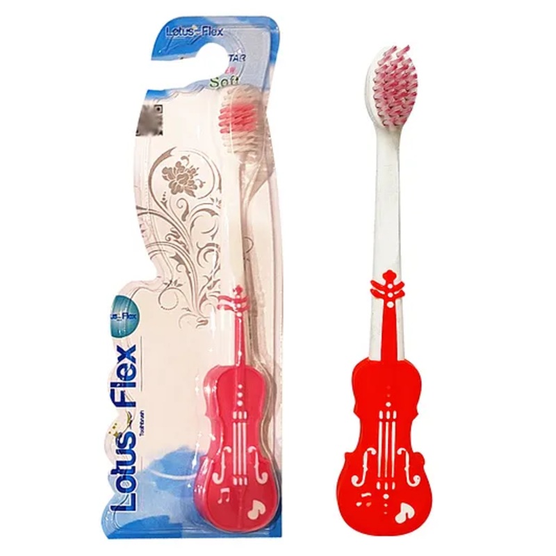 Yunicorn Max YMX 510 Guitar Shape Toothbrush with Protective Hygine Lid Cover (Color May Vary)