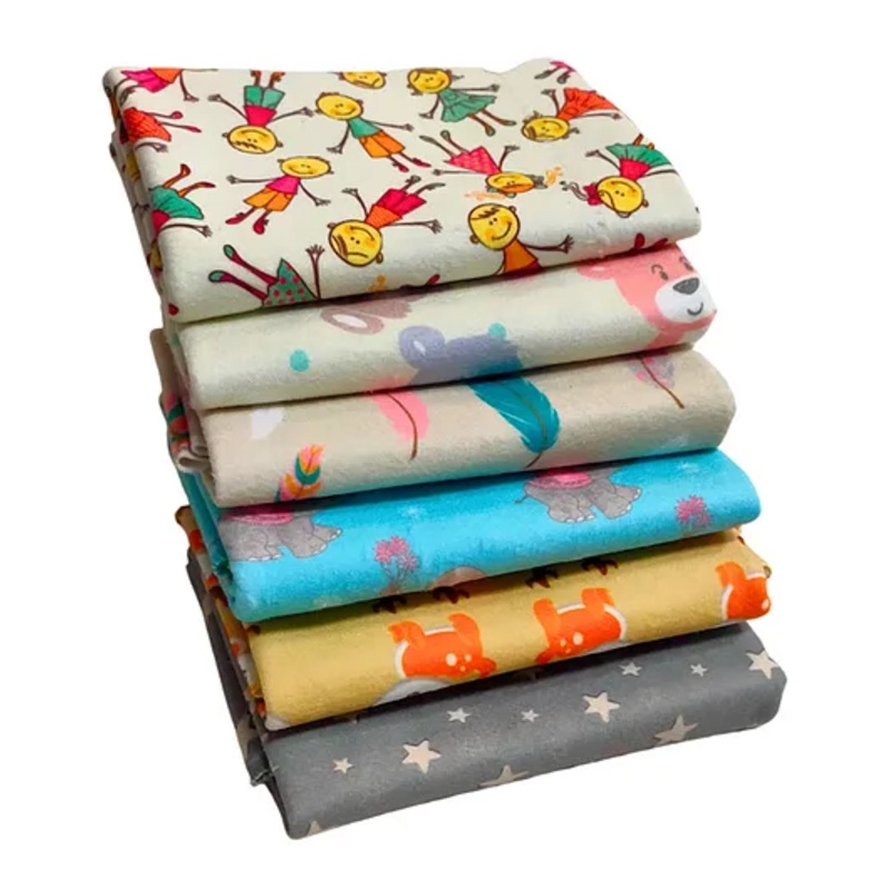 Zikku Printed Dry Sheet for Baby Newborn Bed Protector Waterproof Mat Quick Absorbency Combo Pack of 6 – Multicolour