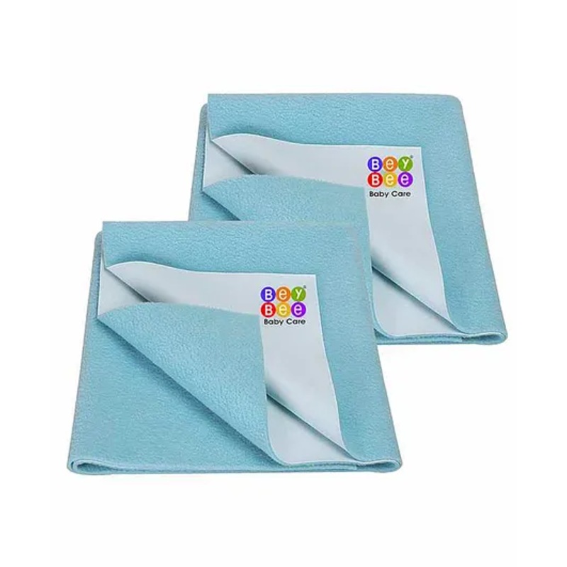 BeyBee Waterproof Bed Protector Small Size Pack of 2 – Blue