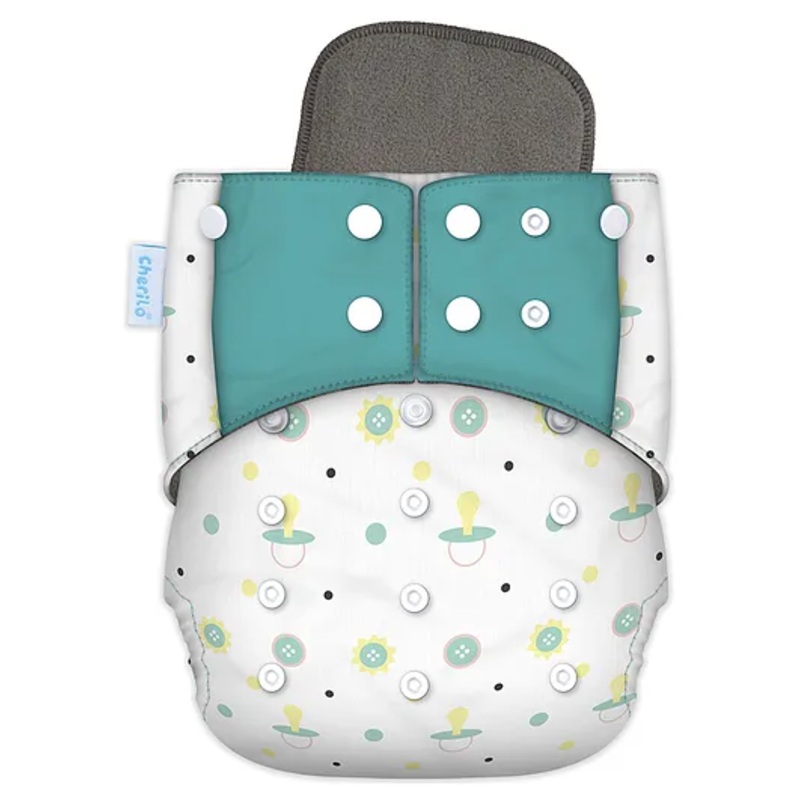 Cherilo Leakproof Washable Baby Diaper – ( 1 Kidyko Pattern Diaper with 1 Insert)