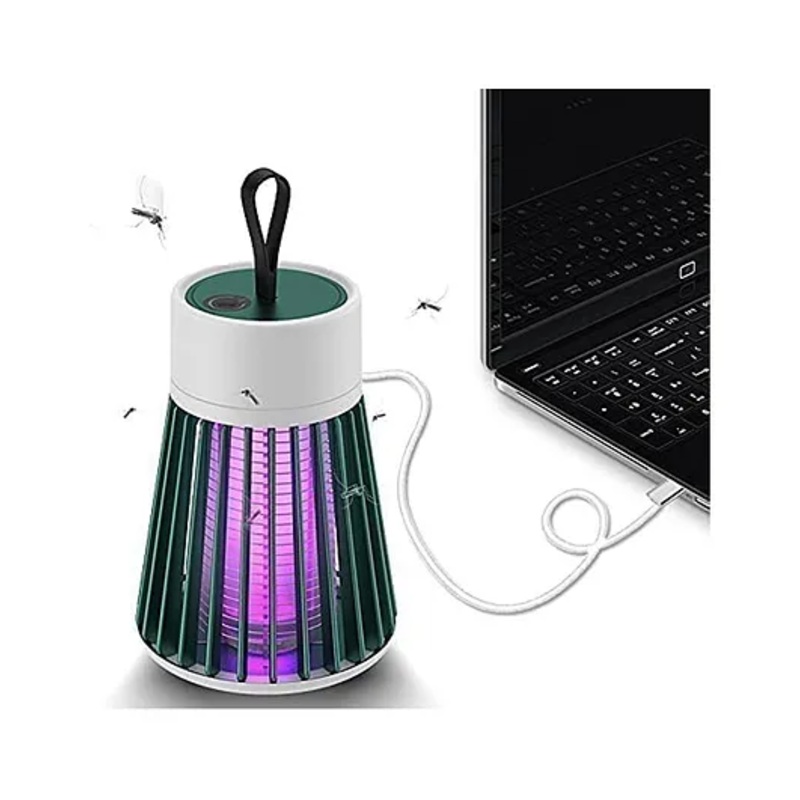KolorFish Rechargeable Mosquito and Fly Killer Indoor Light with Hanging Loop Electric Killing Lamp Portable USB LED Trap for Home Bedroom Outdoor Camping (Hanging Lamp)