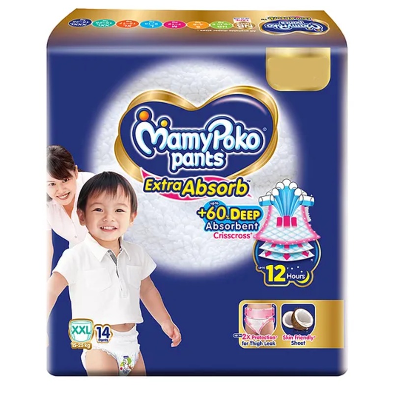 MamyPoko Extra Absorb Pant Style Diapers XXLarge – 14 Pieces