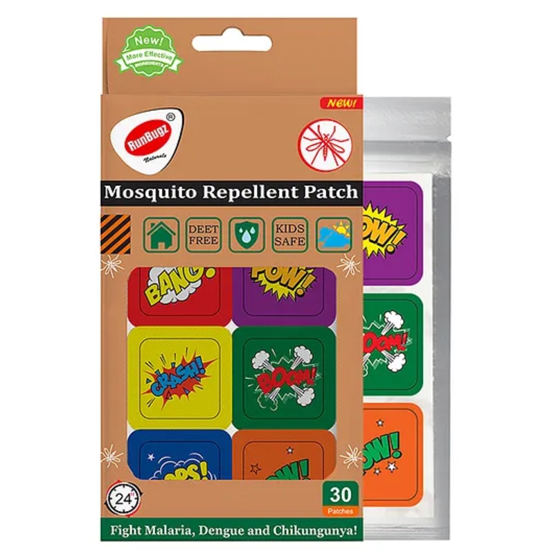 Runbugz Mosquito Repellent Patches – Printed (30) – Boom