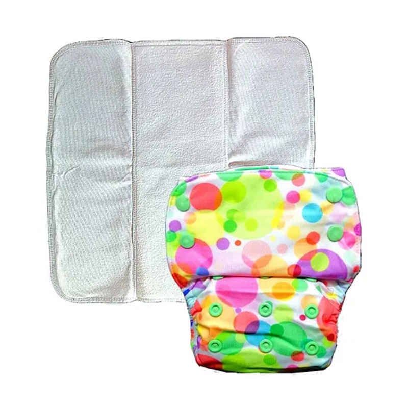 Kindermum Polka Hues Lite With Quick Dry Organic Cotton Insert – Multicolor