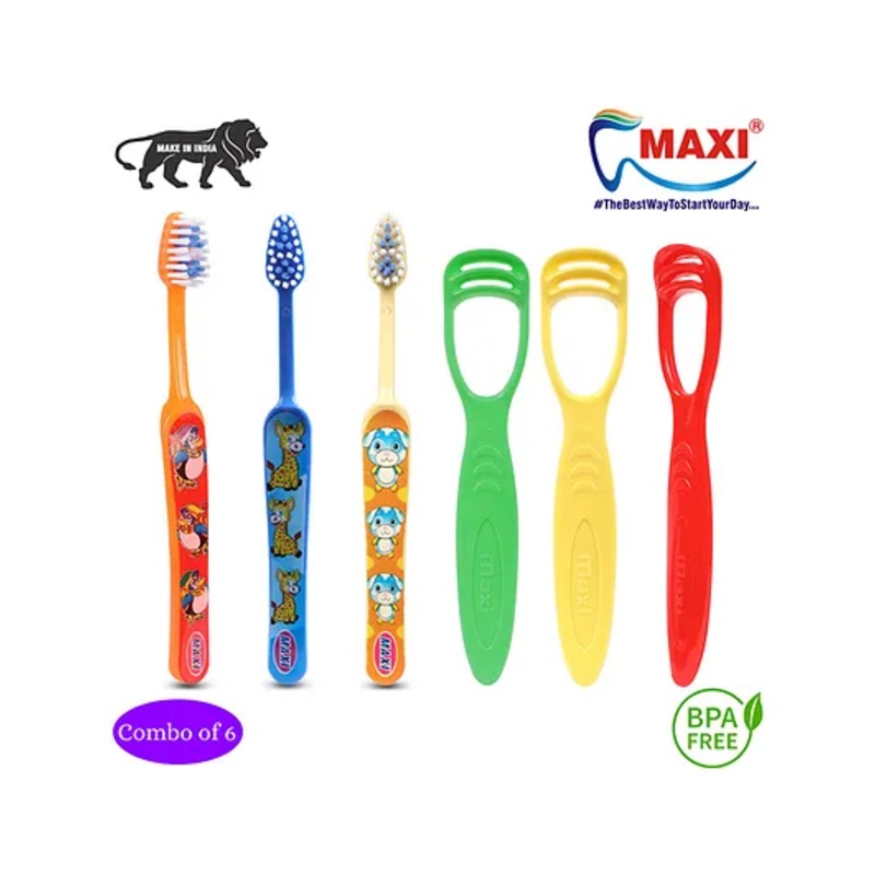 MAXI Junior Oral Care Combo Pack Of 6 – Multicolor