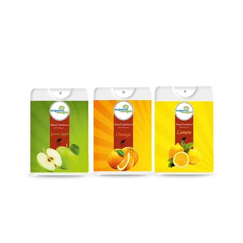 Organic Magic 3 Flavors Pocket Size Hand Sanitizer – 18 ml