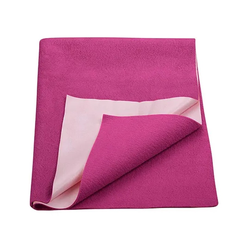 Trance Supersoft Quick Dry Baby Dry Sheet for Kids- Single, Berry Pink