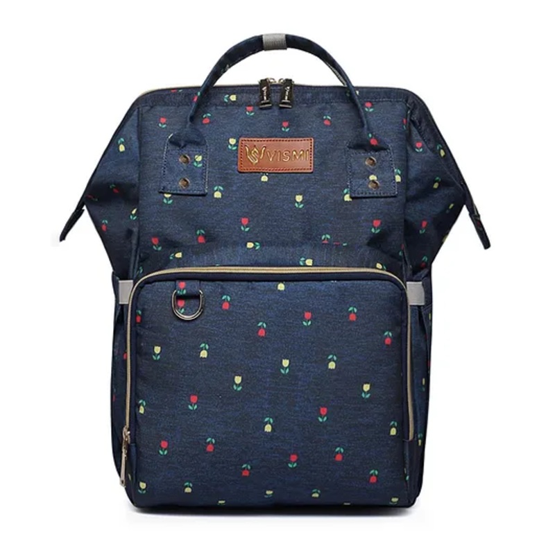 VISMIINTREND Diaper Bag Backpack-Baby Diaper Bags with Changing Station for Mom – Navy Blue