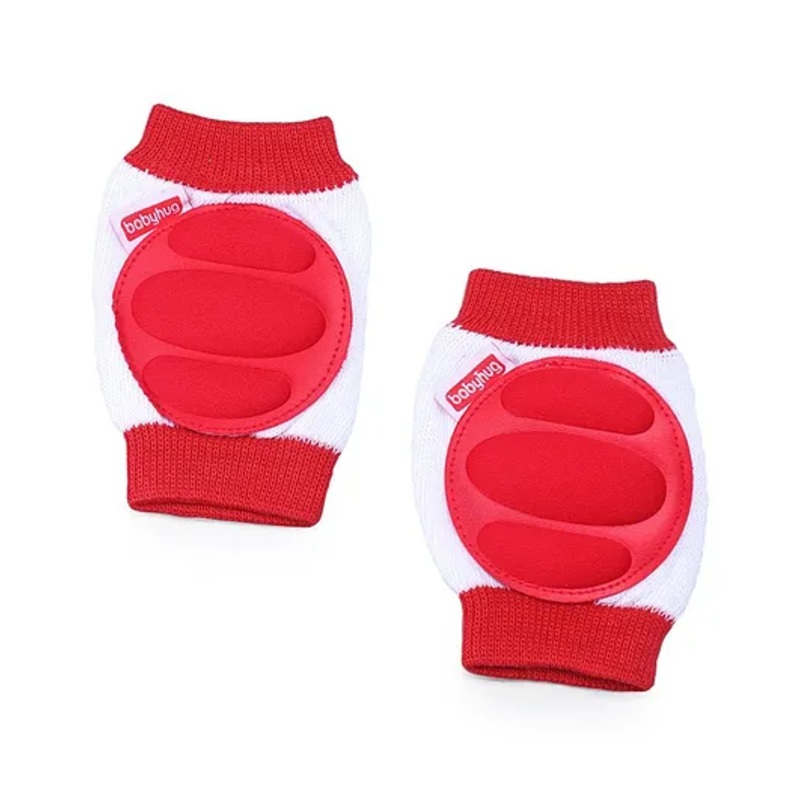 Babyhug Baby Knee & Elbow Pads White Red (Design May Vary)
