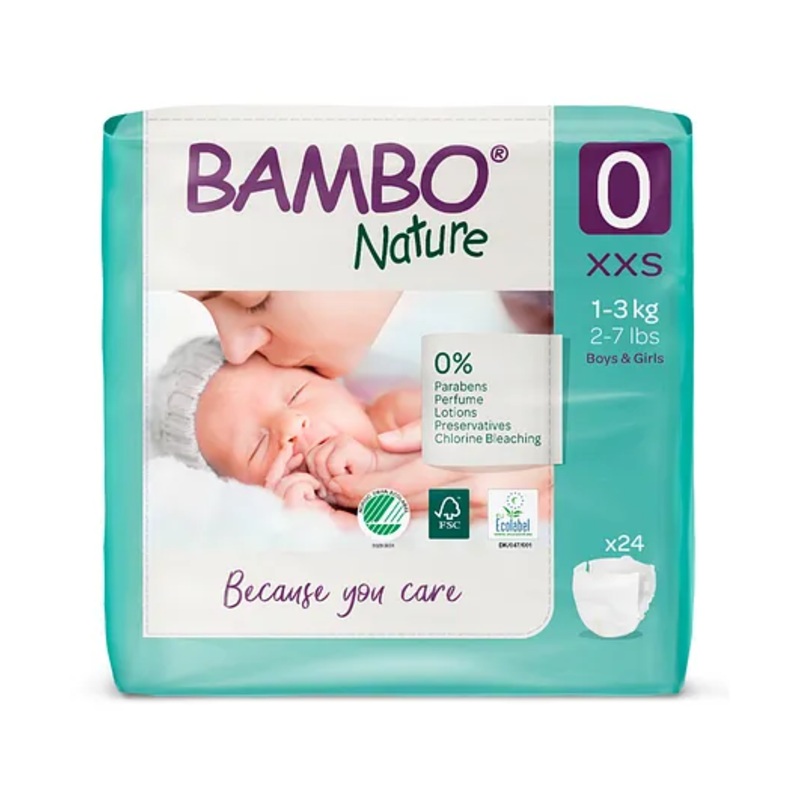 Bambo Nature Eco friendly Tape Diapers with Wetness Indicator – 24 Pieces