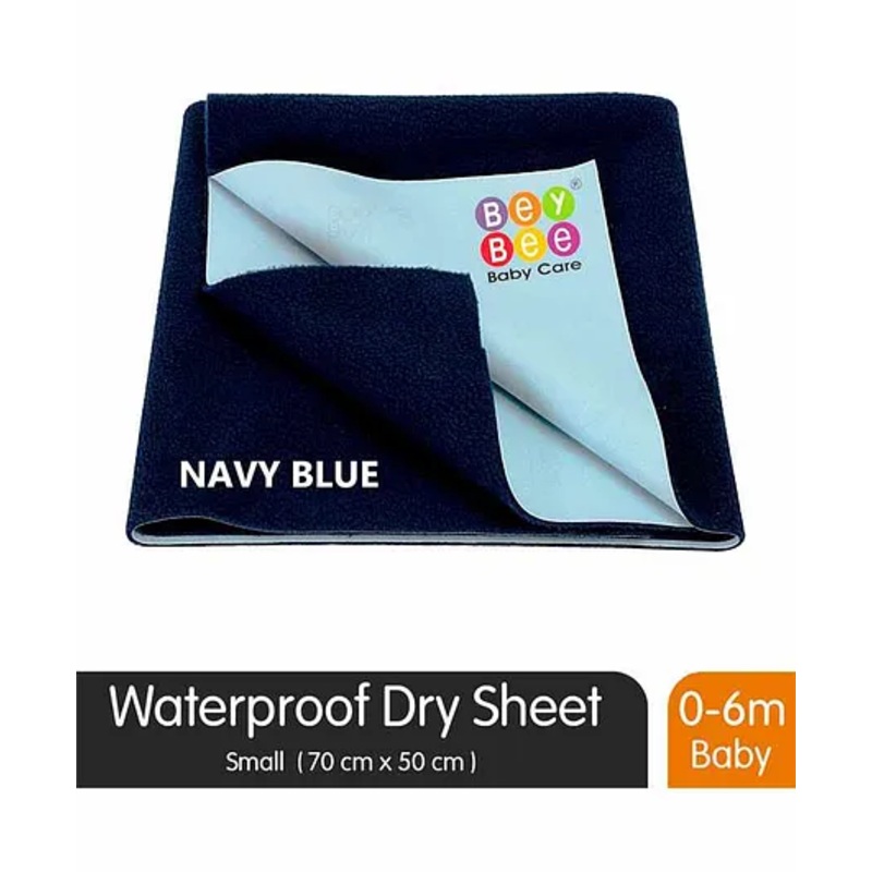 BeyBee Quickly Dry Waterproof Small Size  Bed Protector Sheet – Dark Blue