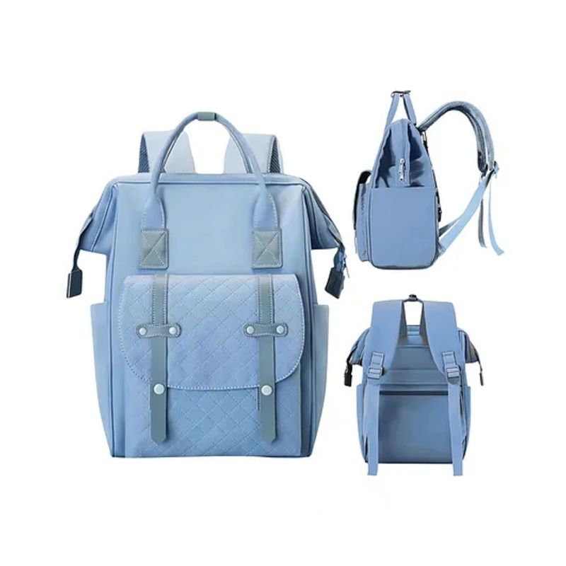 OBABY Baby Diaper Bag Spacious Multi-pocket Diaper Backpack – Sky Blue