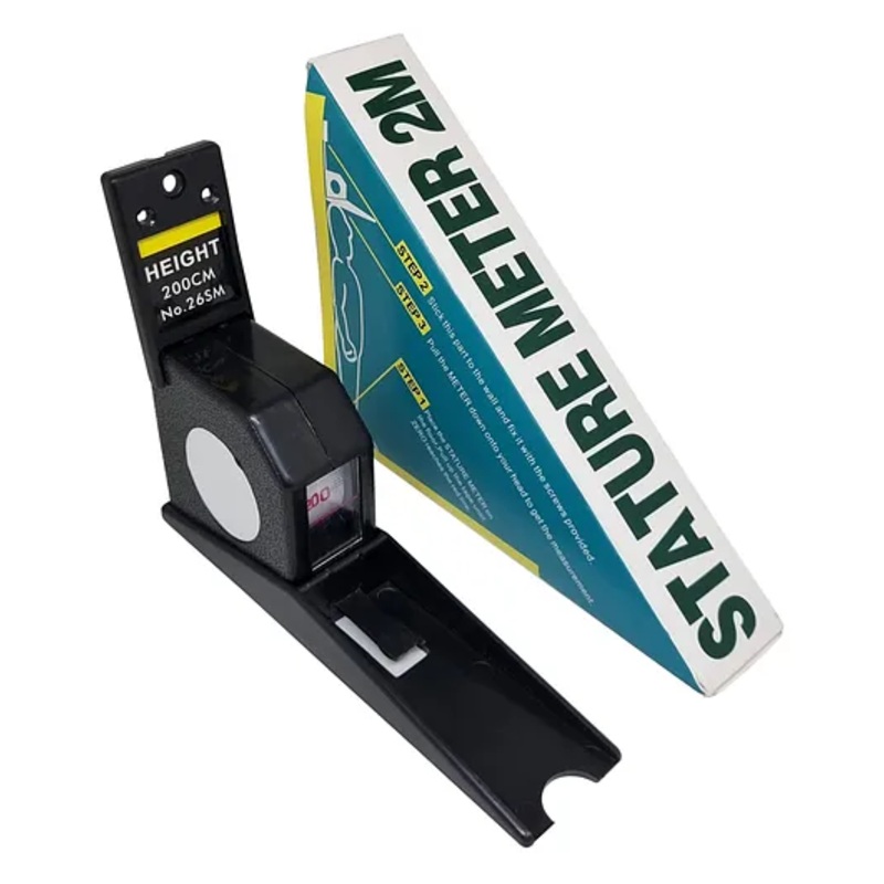Sahyog Wellness Human Body Stature Meter Wall Mount Manual Height Measuring Tape – Black