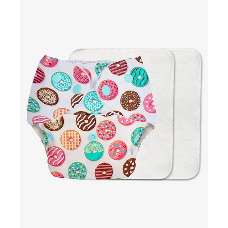 SuperBottoms Basic Reusable Cloth Diaper Donut Print- Multicolor