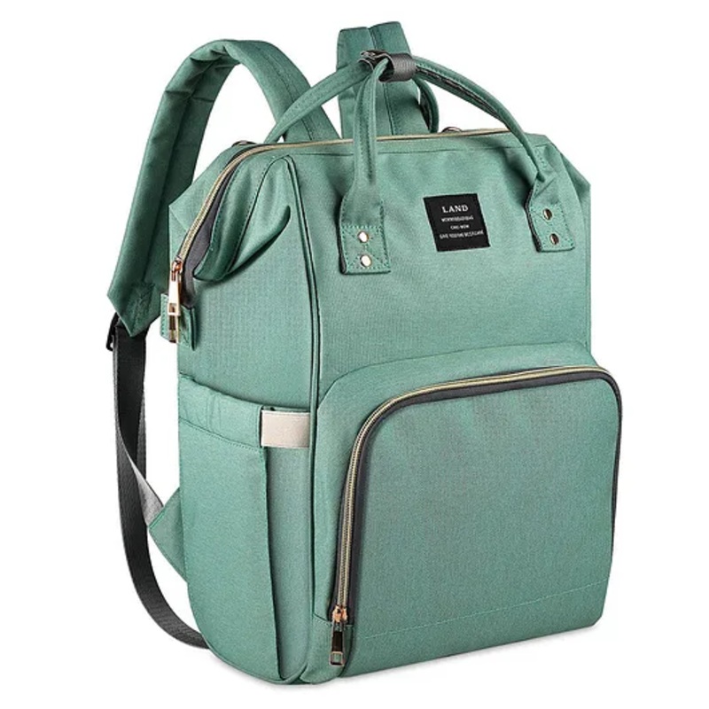 Winnies Diaper Backpack For Mothers Travel Multi Function Waterproof Nappy Bags-Green