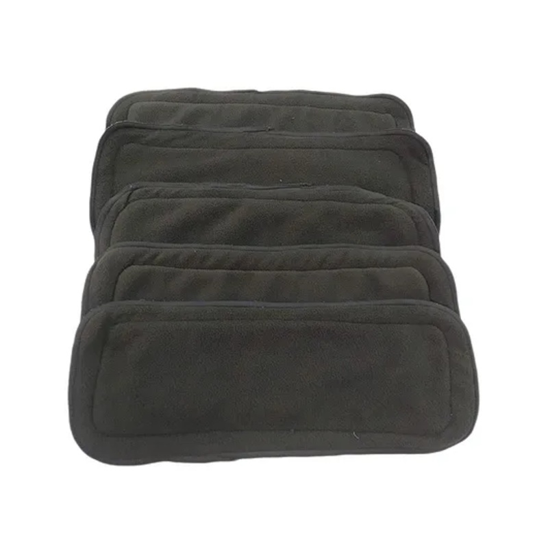 Chinmay Kids Baby Insert Pads Reusable Soft 5 Layers Inserts For Baby Cloth Diaper High Absorbing Washable Liners Set Of 5 – Black