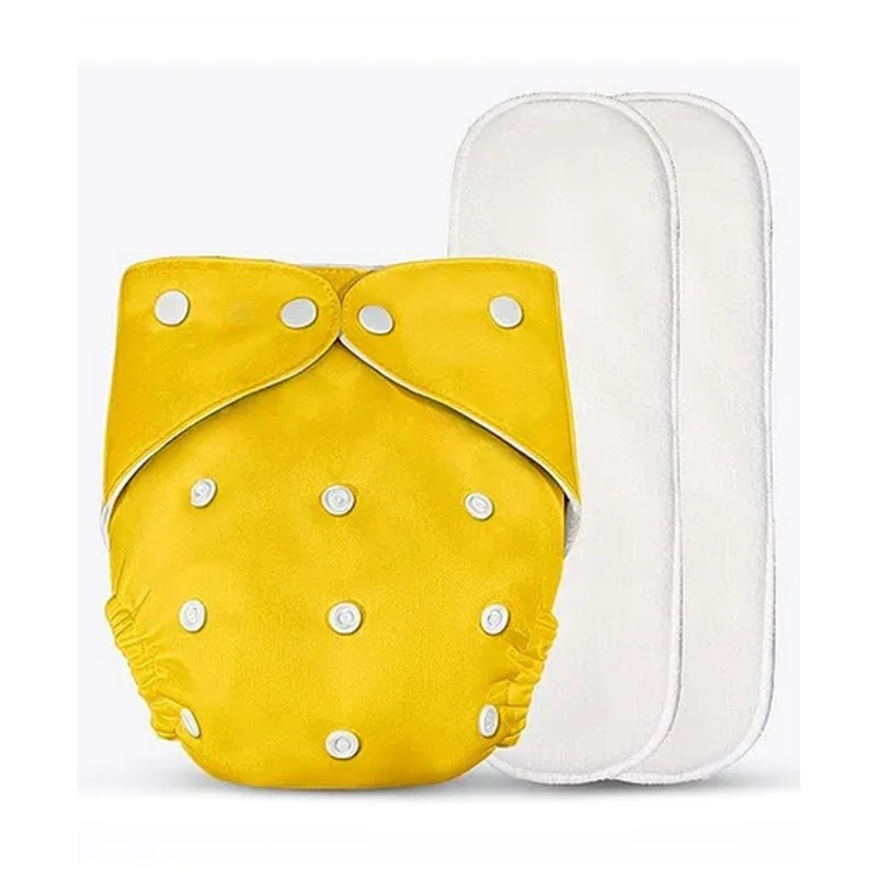 Deedry Cloth Diapers Reusable With 2 Insert – Yellow