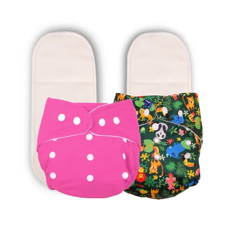 Deedry Reusable Cloth Diapers With Insert Pack of 2 – Pink Blue